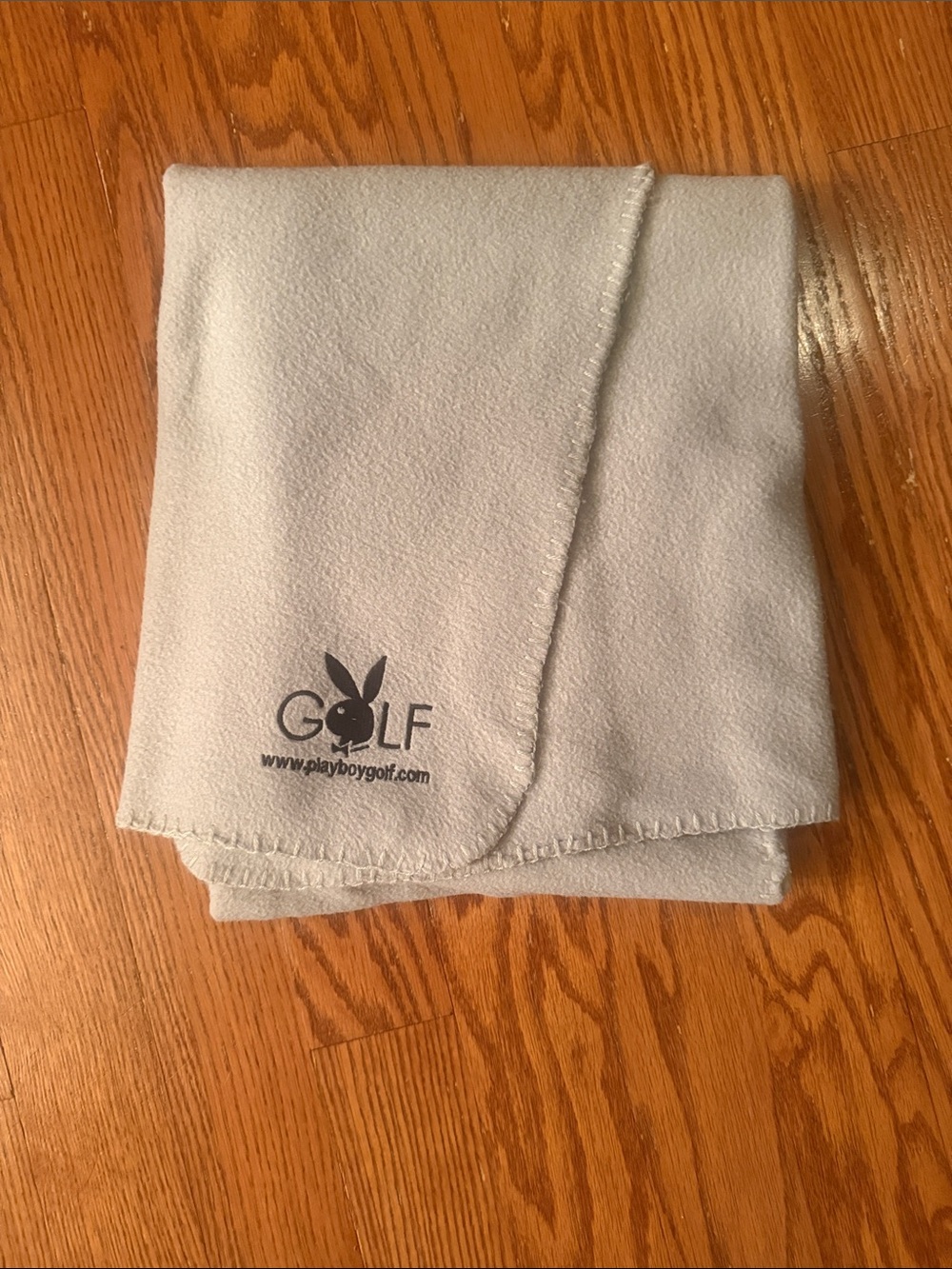 PLAYBOY Light Gray Golf Microfiber Towel/Blanket